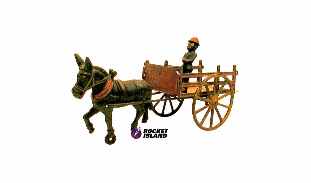 Wilkins-Kingsbury Mule and Stake Cart with Driver (1890s)