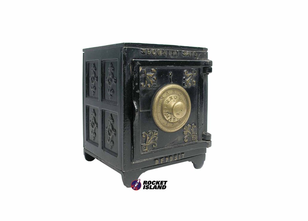 "Security Safe Deposit" Combination Toy Safe (1880s)