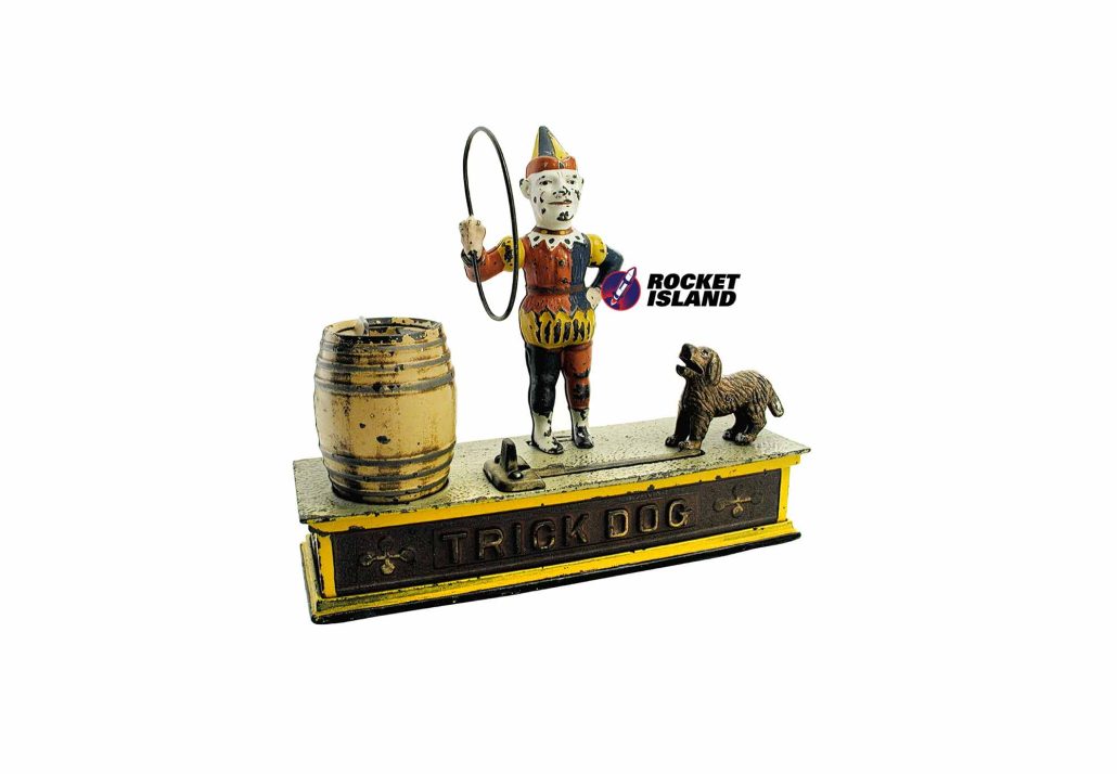 Shepherd "Trick Dog" Cast-Iron Mechanical Bank (1890s)