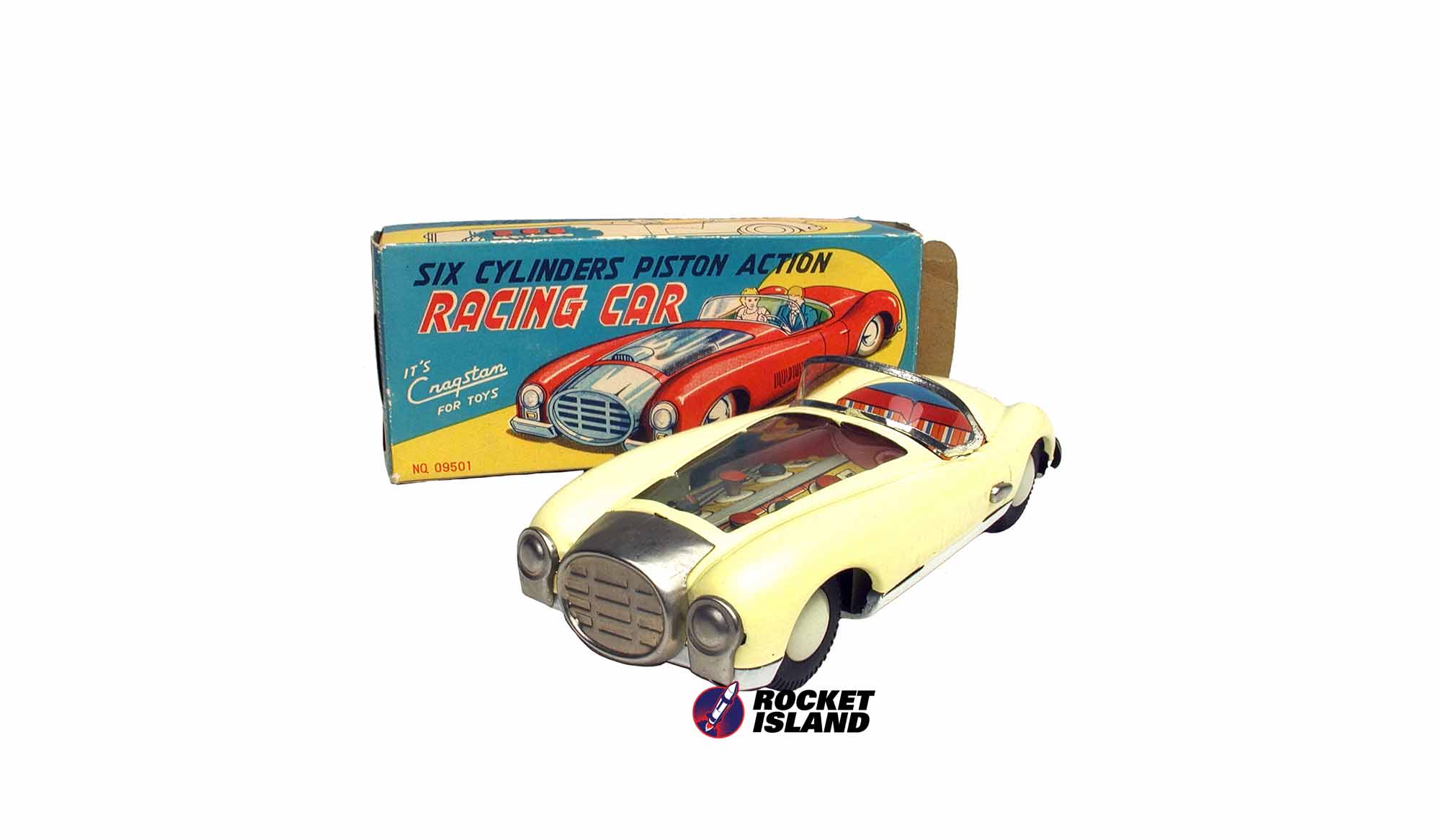 Cragstan Six Cylinders Piston Action Racing Car (1950s)