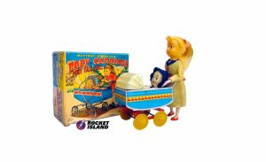S&E Baby and Carriage with Pony Tail Girl (1950s)