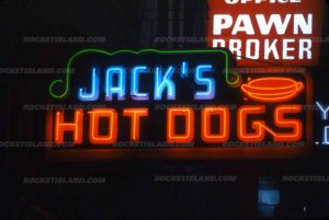 Jack's Hot Dogs Neon Sign