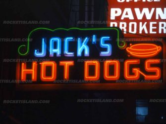 Jack's Hot Dogs Neon Sign