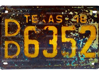 1948 Texas License Plate