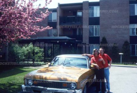 Happy Couple with their 1973 Chevrolet Nova