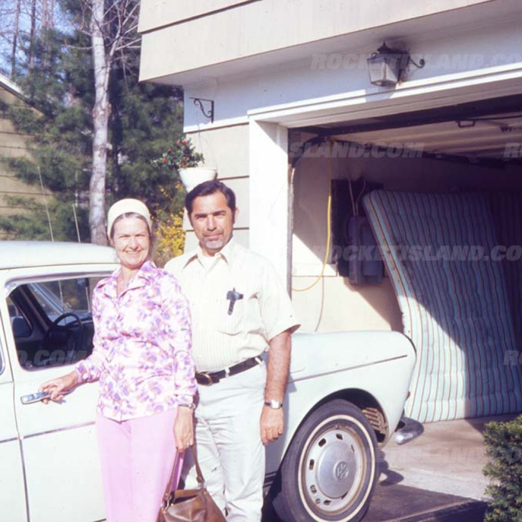 Happy Couple with their Volkswagen Type 3