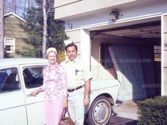 Happy Couple with their Volkswagen Type 3