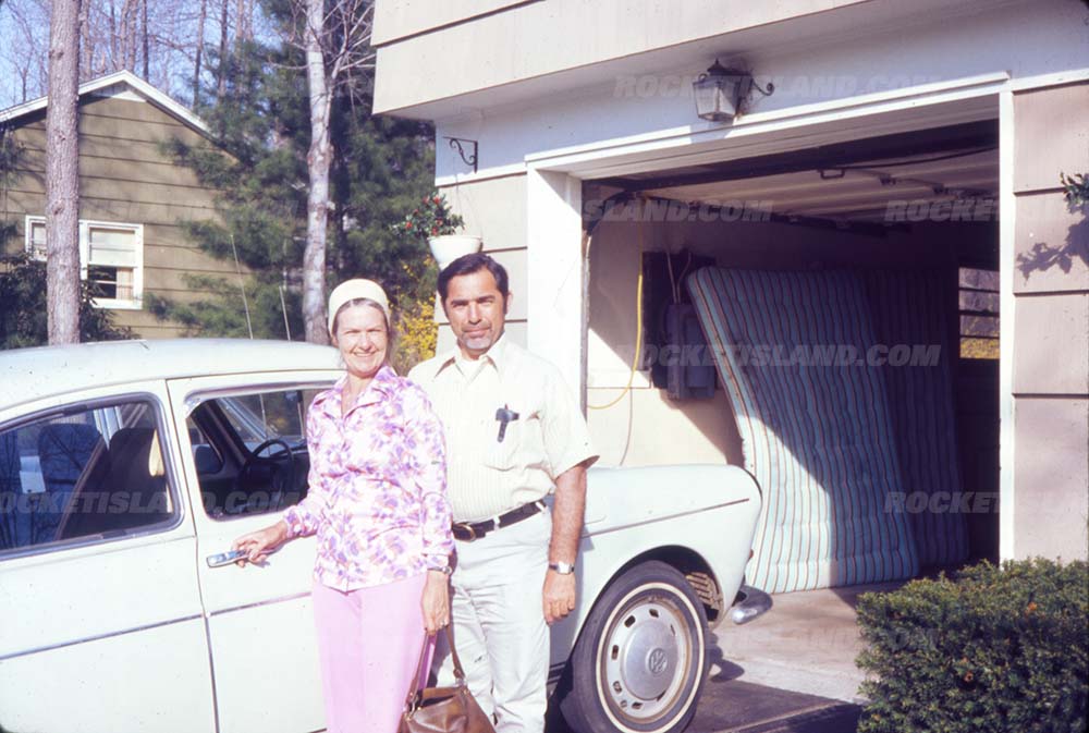 Happy Couple with their Volkswagen Type 3
