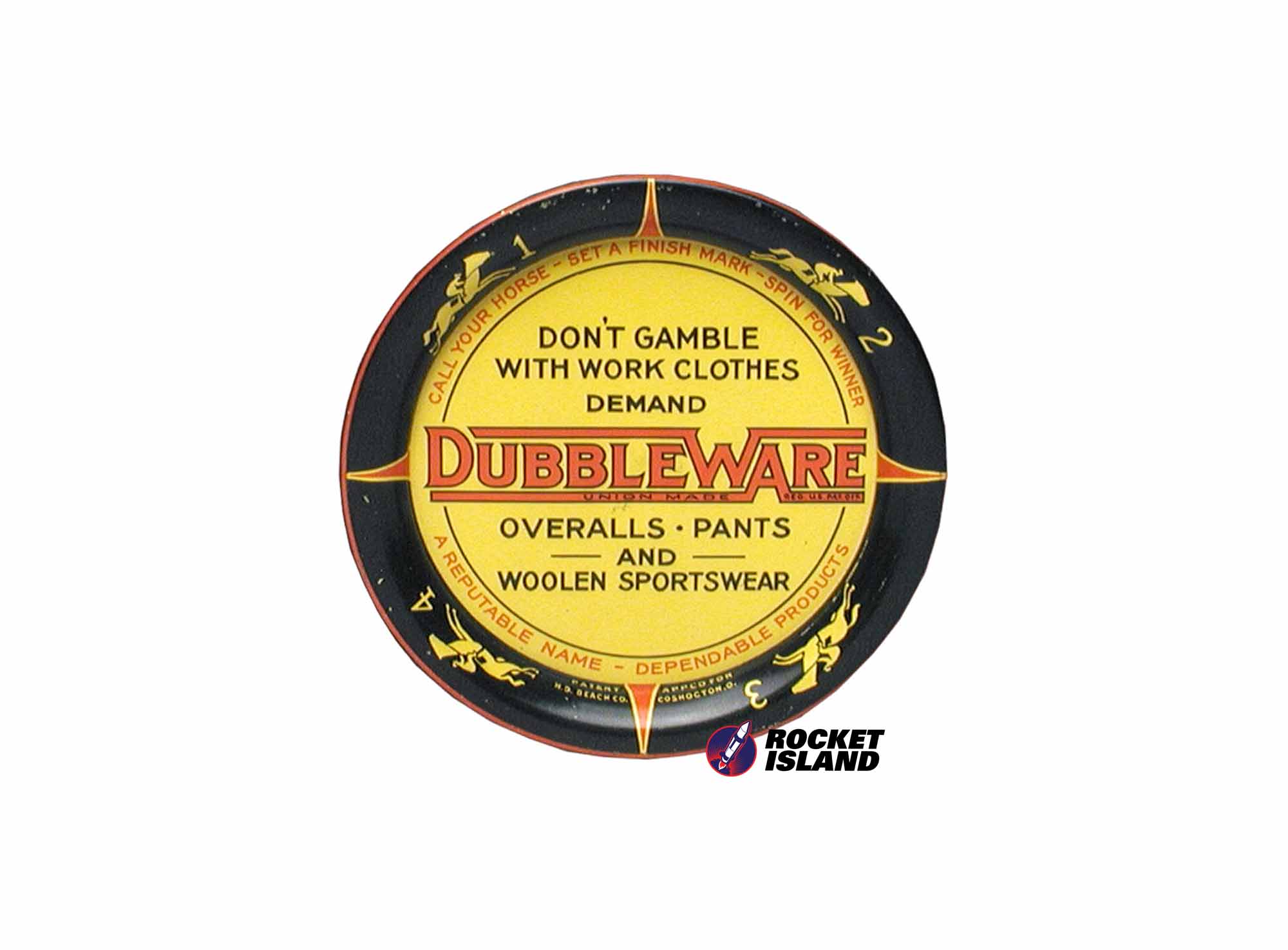 Dubblewear Horse Race Tip Tray (1930s)