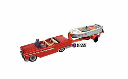 Haji Ford Fairlane and Sea Hawk Boat on Trailer (1958)