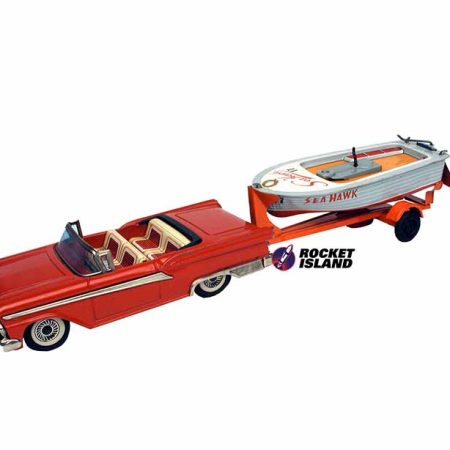 Haji Ford Fairlane and Sea Hawk Boat on Trailer (1958)