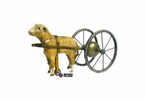 German Sheep Bell Ringing Pull Toy (1890s)