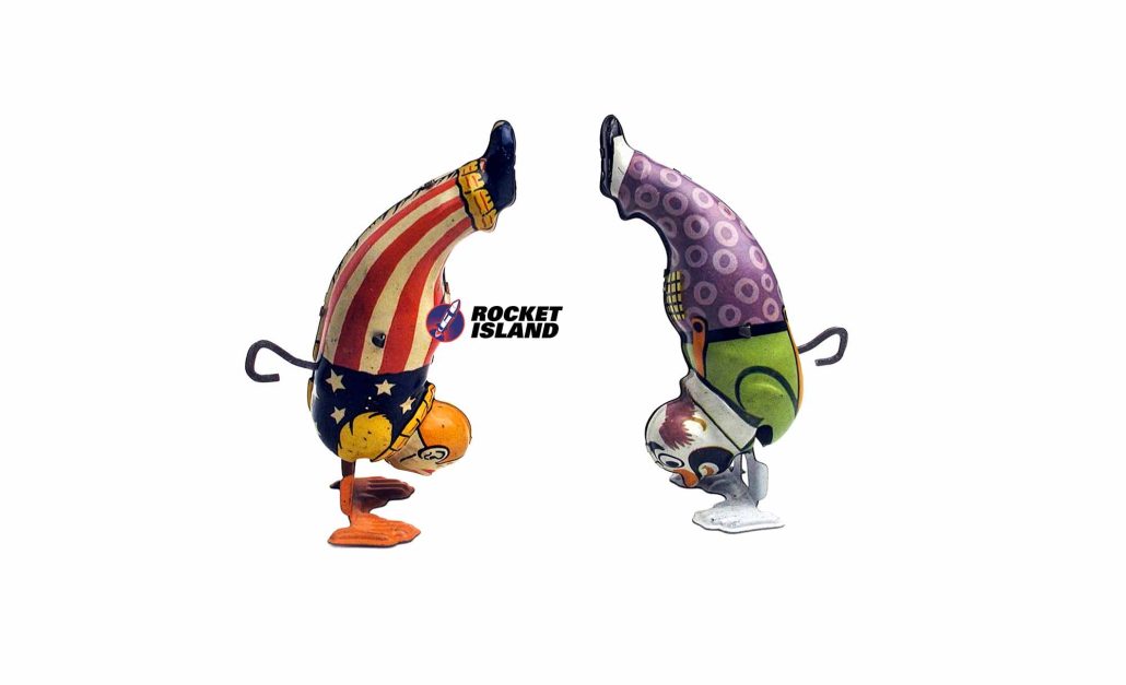 J. Chein Handstand Clowns (1950s)
