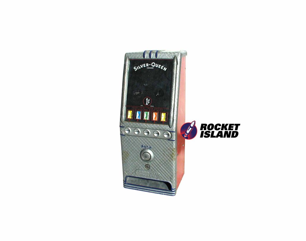 Lawrence Mfg. Co. "Silver Queen" 1-Cent Gum Vending Machine (1940s)