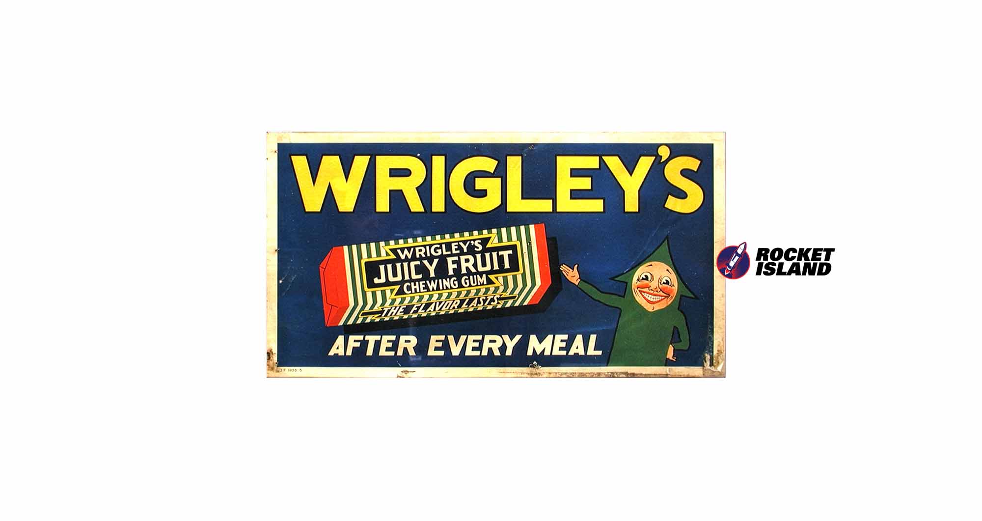 Wrigley's Juicy Fruit Gum "After Every Meal" Retailer Display (1920s)