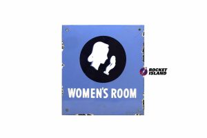 Women's Restroom Porcelain Sign (1940s)