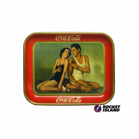 Coca-Cola Maureen O'Sullivan and Johnny Weissmuller Serving Tray (1934)