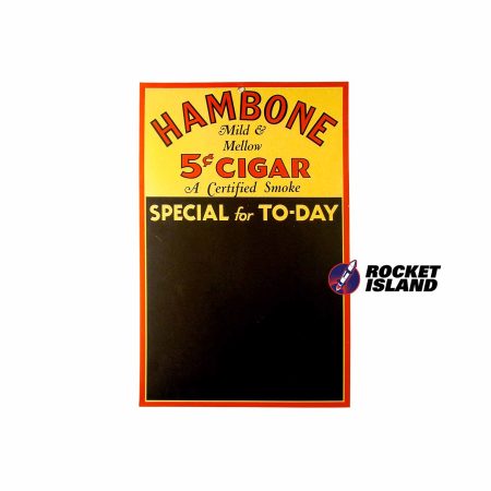 Hambone 5-Cent Cigar Retailer Message Board (1930s)