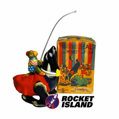 Cragstan-TPS (Japan) Performing Seal and Monkey With Fish (1950s)