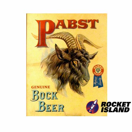 Pabst Genuine Bock Beer Goat Retailer Sign (1900s)