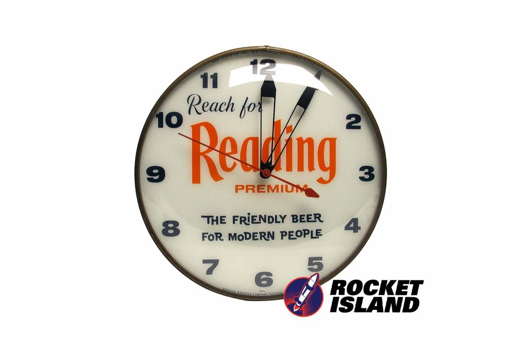 Drink Reading Premium "The Friendly Beer For Modern People" PAM Clock (1960s)