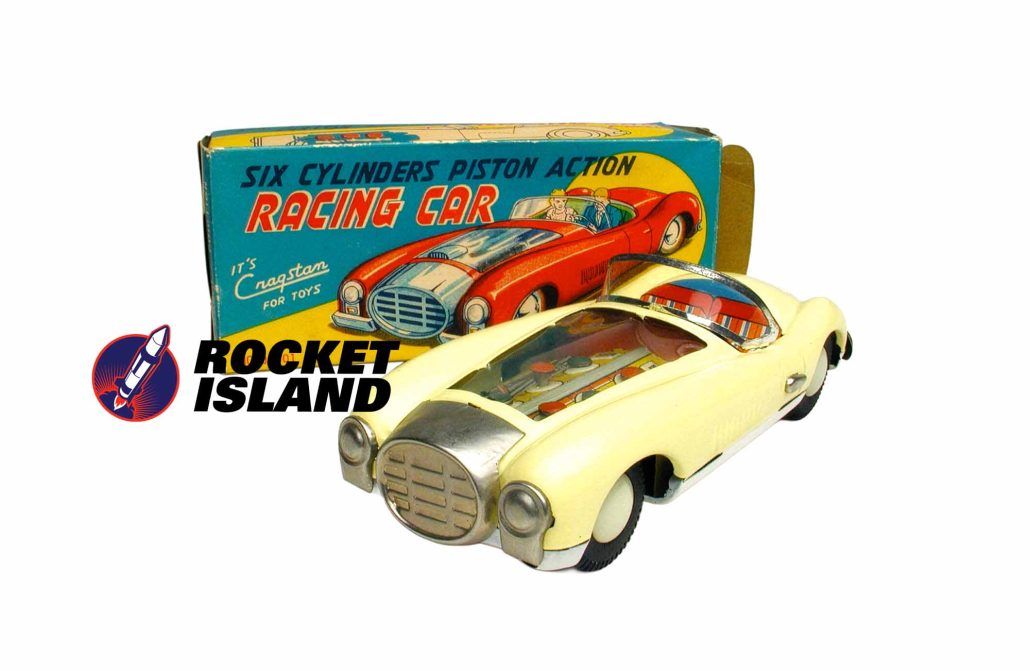 Cragstan (Japan) Six Cylinders Piston Action Racing Car (1950s)
