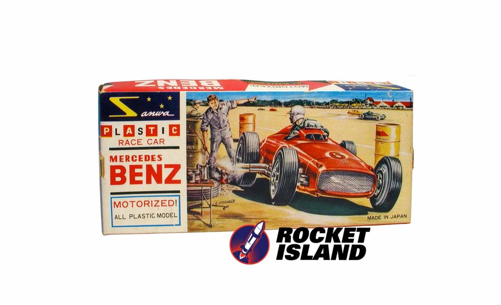 Sanwa (Japan) Mercedes-Benz Motorized Race Car Box (1960s)