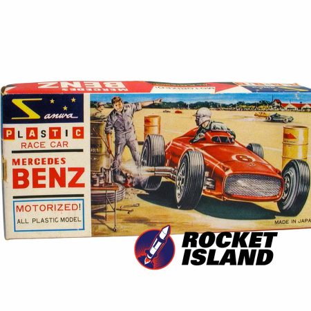 Sanwa (Japan) Mercedes-Benz Motorized Race Car Box (1960s)