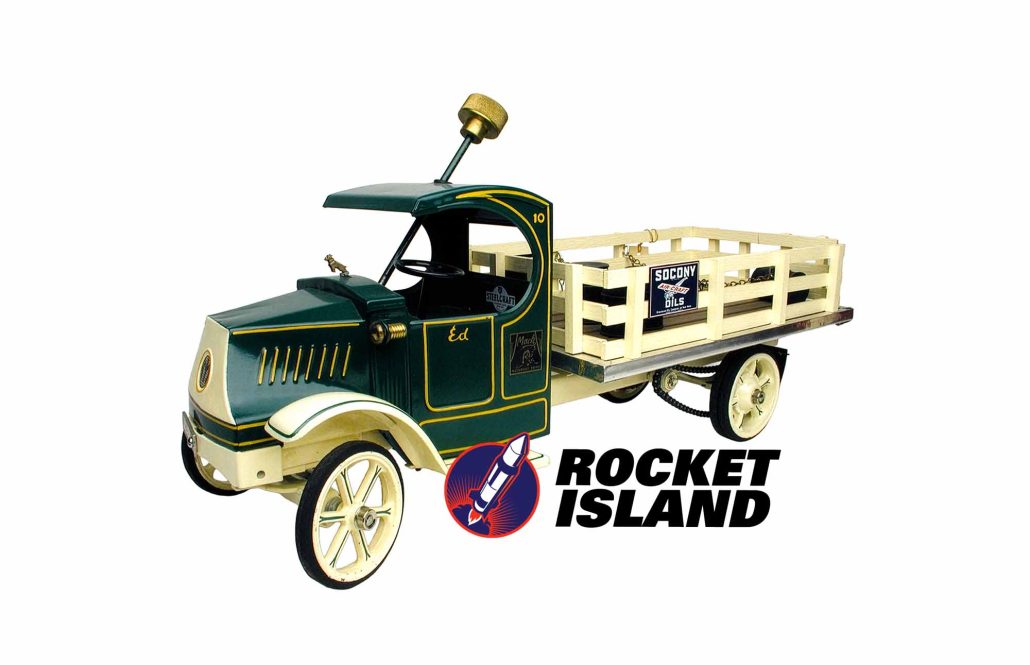 Steelcraft Mack AC Socony Oil Stake Bed Truck (1920s)